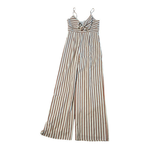 Forever 21 Small Sleeveless Striped Jumpsuit - Picture 1 of 9